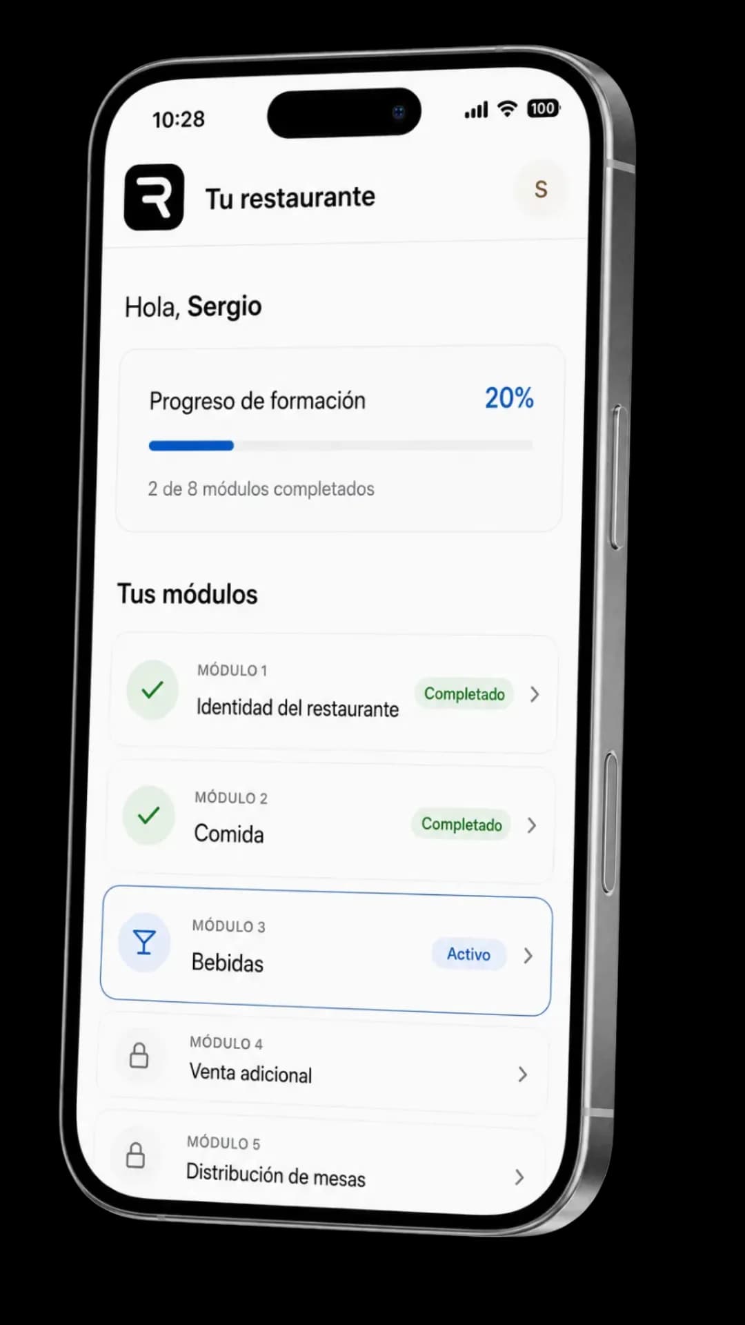 TrainResto app