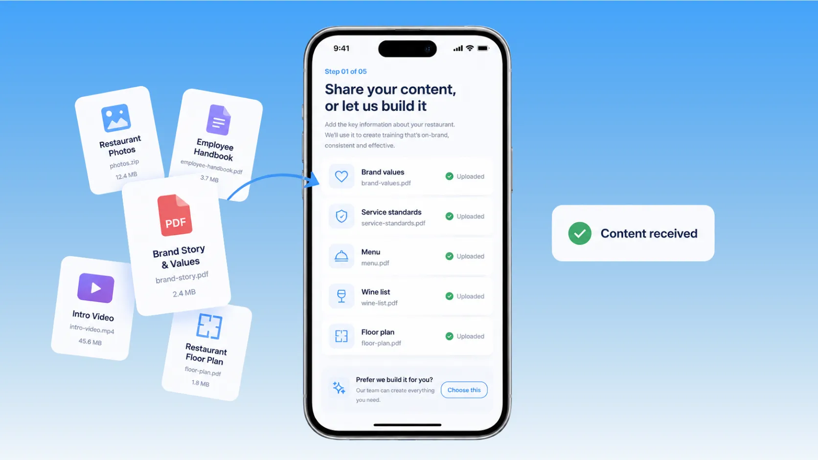 Share your content, or let us build it